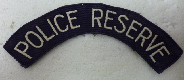 Police Reserve shoulder title ( large) – Militaria Marketplace